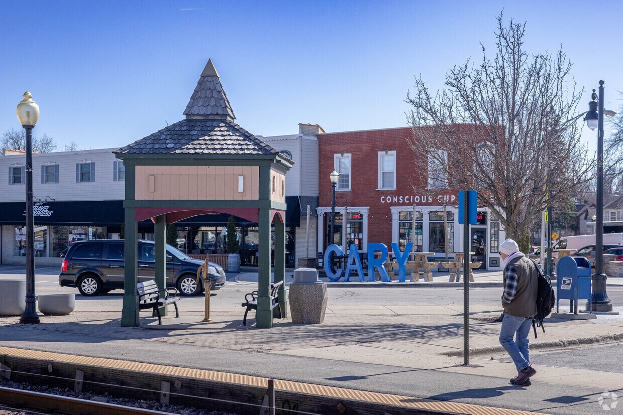 Downtown Cary near the Metra station