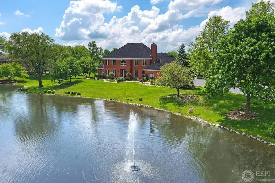A private pond in a South Barrington subdivision