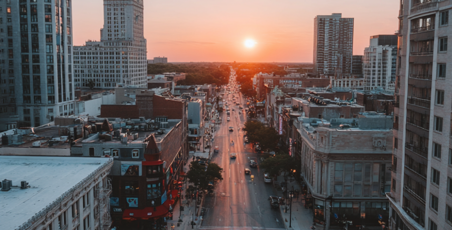 ninewun_A_landscape_image_of_downtown_Illinois._Golden_hour.__5c58bff8-d5b3-4ce1-883c-5d14dcc8a2c0_2